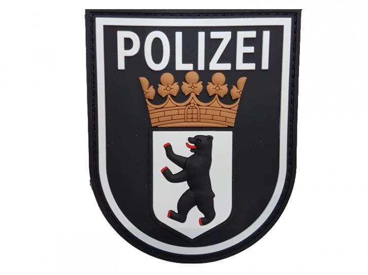 BERLIN Polizei Abzeichen 60er Jahre Patch SCHUTZPOLIZEI  weiß  oval SchuPo BePo 