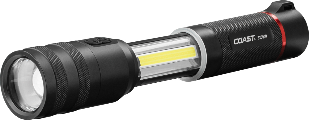 COAST SX300R LED-Taschenlampe Extandable mit Arbeitslicht