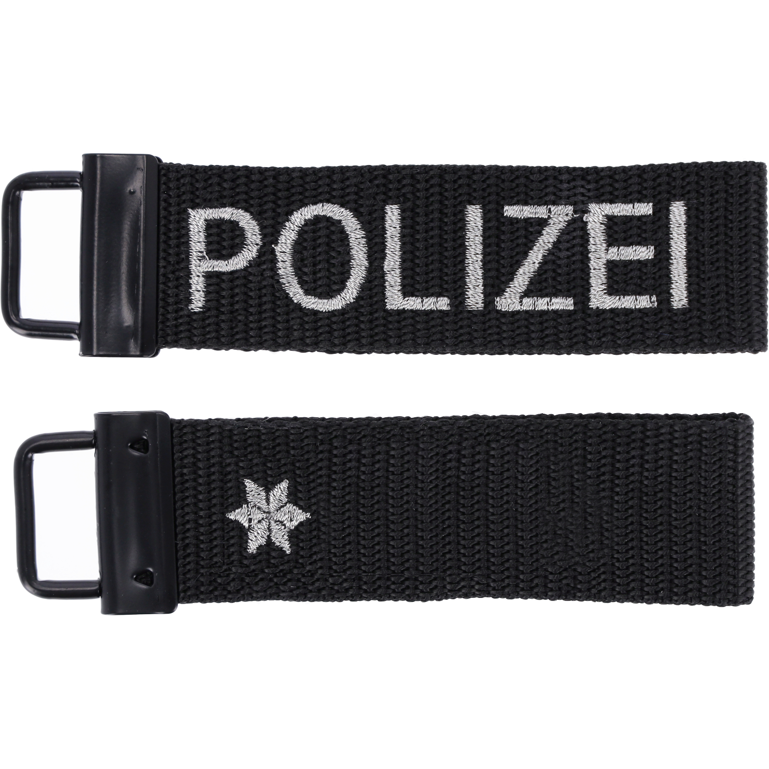 Polizei Schlüsselanhänger Schulterstück blau 4 Sterne golden (i984