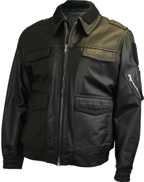 ORIGINAL Polizei Lederjacke schwarz Echt Leder Blouson Motorradjacke 46-62
