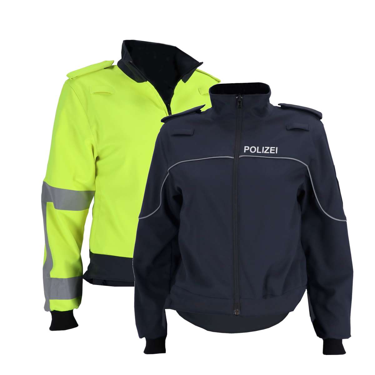 ETZEL® Softshell Wendejacke NRW, dunkelblau/neongelb, mit - Main Image