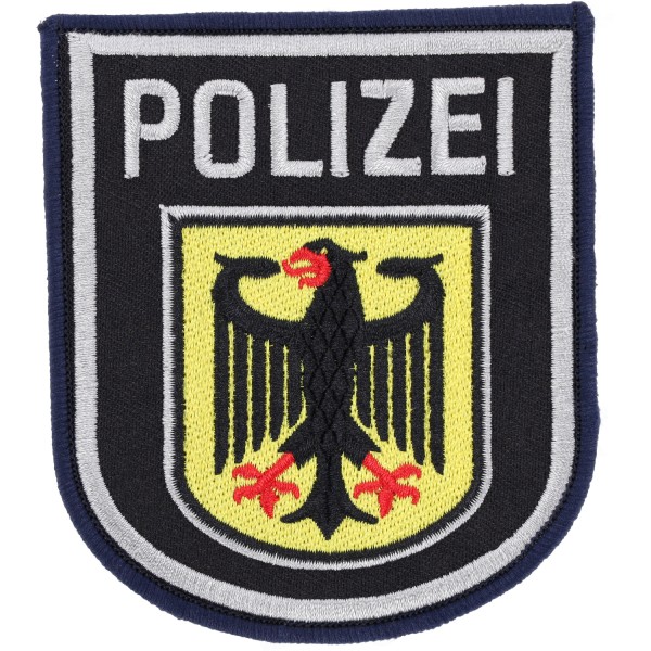 gewebt Stoffabzeichen olivfarben mit Klett Bundespolizei 