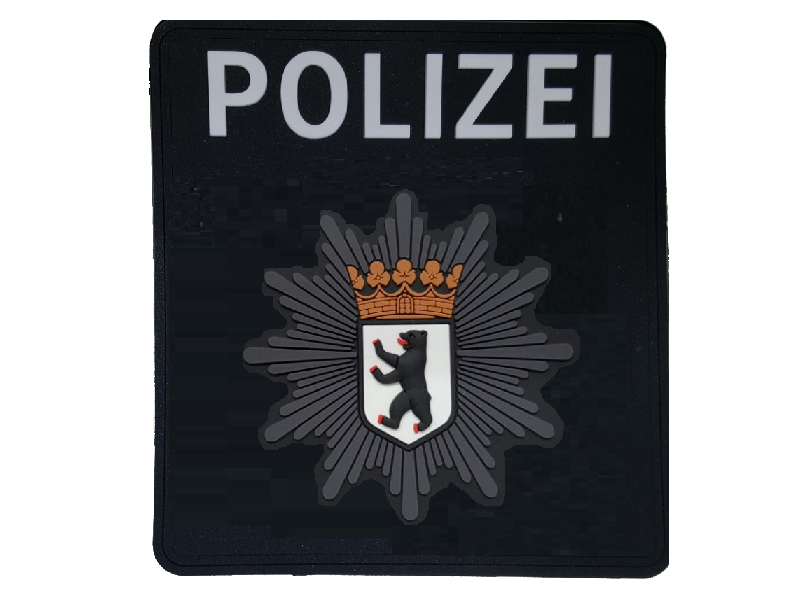 RescPol Rubberpatch Polizeistern NRW - Gummiertes Abzeichen Mit Klettrückseite