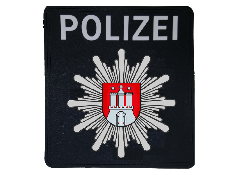 Reflektierende Aufkleber mit Gaps POLIZEI 18 x 81mm