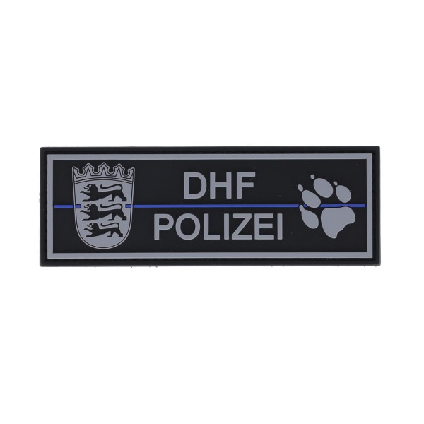 Rubber Patch, gummiertes Abzeichen mit Klett DHF POLIZEI (Baden-Württemberg)